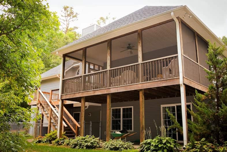 Deck Builders in Colorado Springs complete a two story deck for a home in Colorado Springs